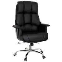 Pisarniški Stol Commander, Črna - barve kroma/črna, Moderno, kovina/umetna masa (75/130/64cm) - MID.YOU