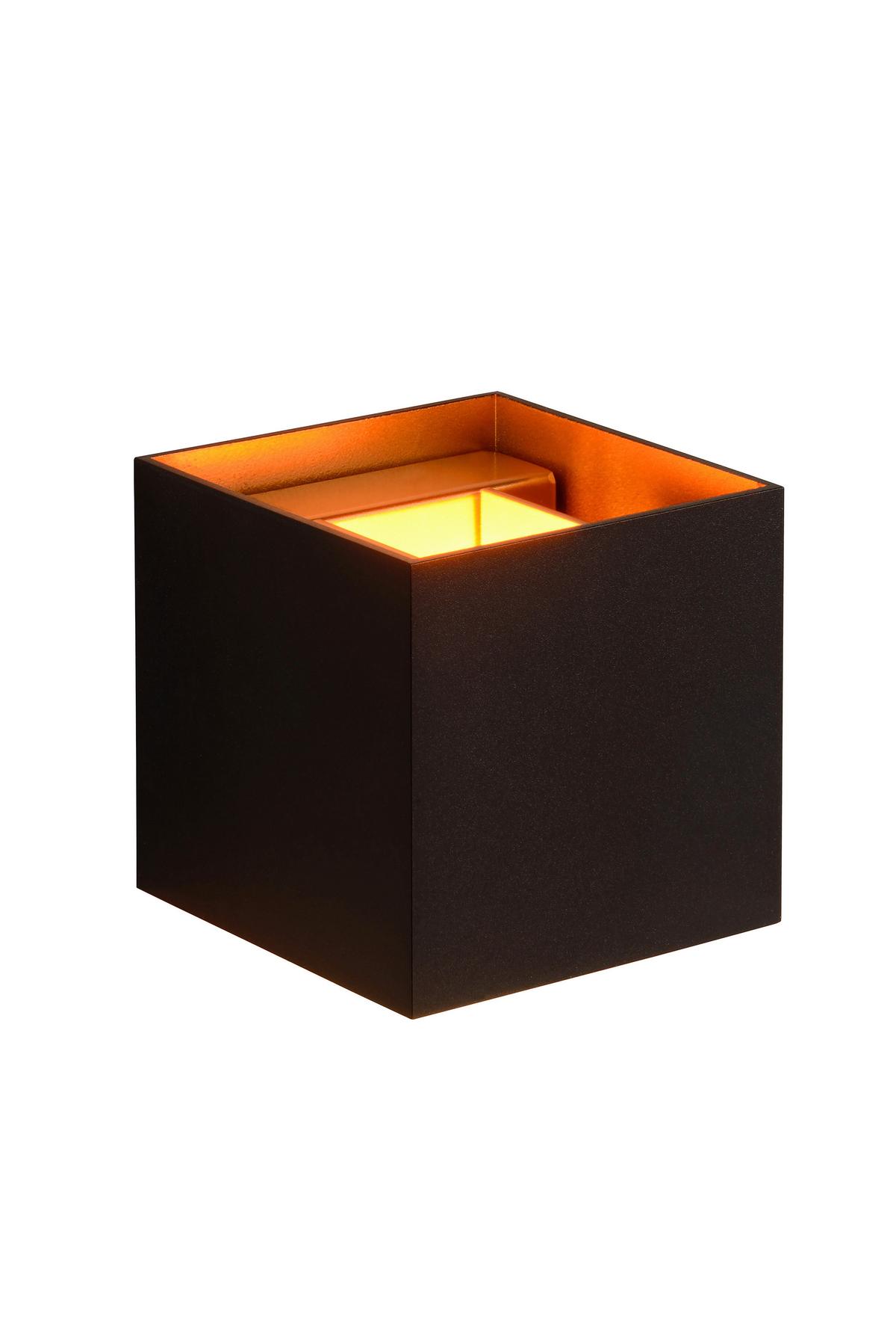 Led-wandleuchte 09217/04/30 Xio - Messingfarben/Schwarz, Design, Metall (9.7/9.7/9.7cm) - Lucide