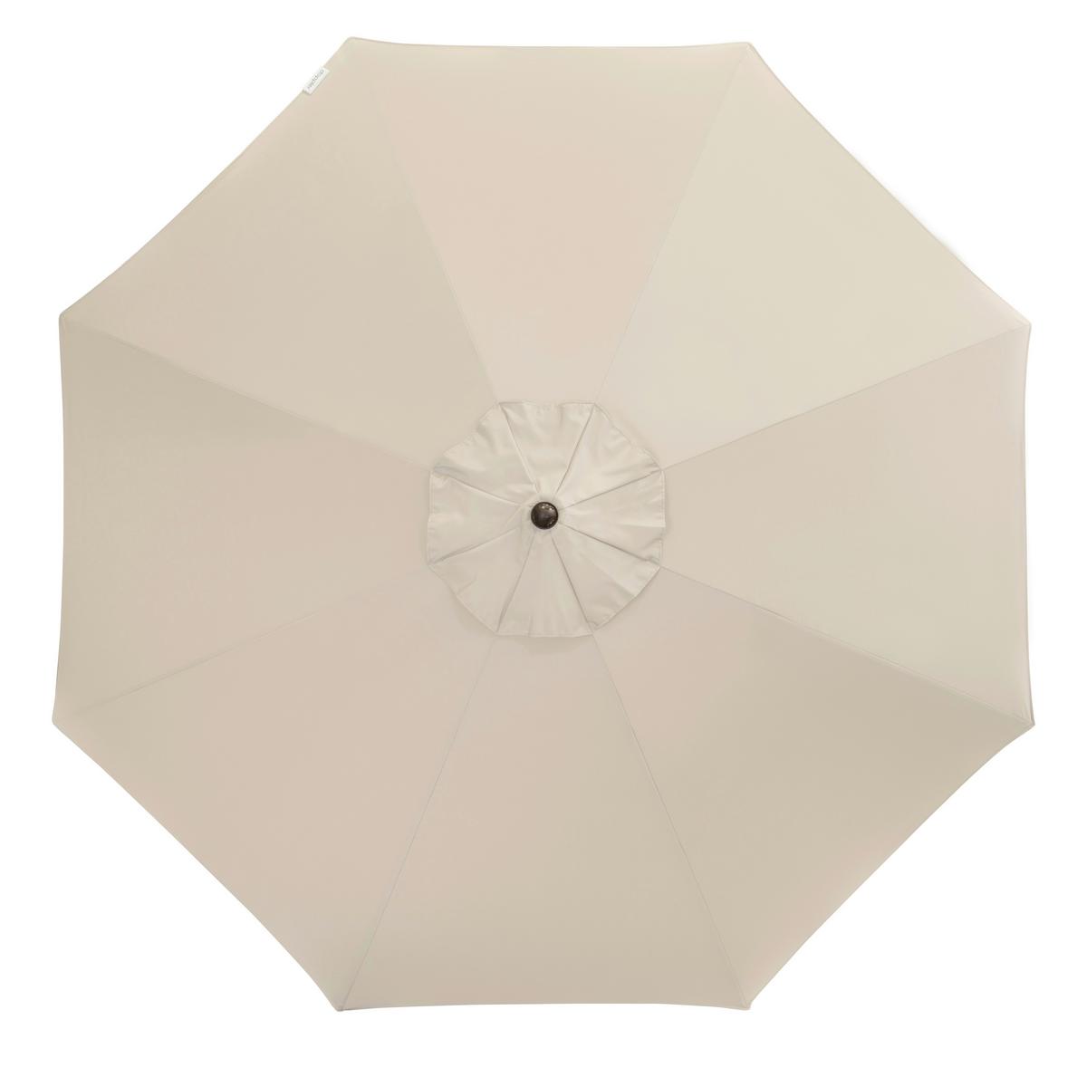 Sonnenschirm Alu Wood Ultra Naturfarben ca. 350x350cm - Eschefarben/Naturfarben, Design, Textil/Metall (350/350cm) - Doppler