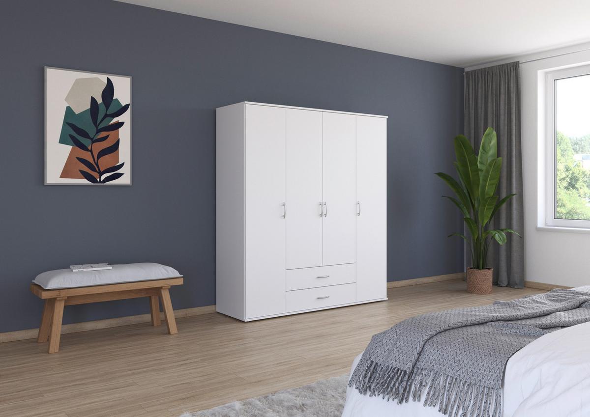 Ormar Za Odjeću Paul - bijela/boje aluminija, Konvencionalno, drvni materijal/plastika (168/188/52cm) - Modern Living