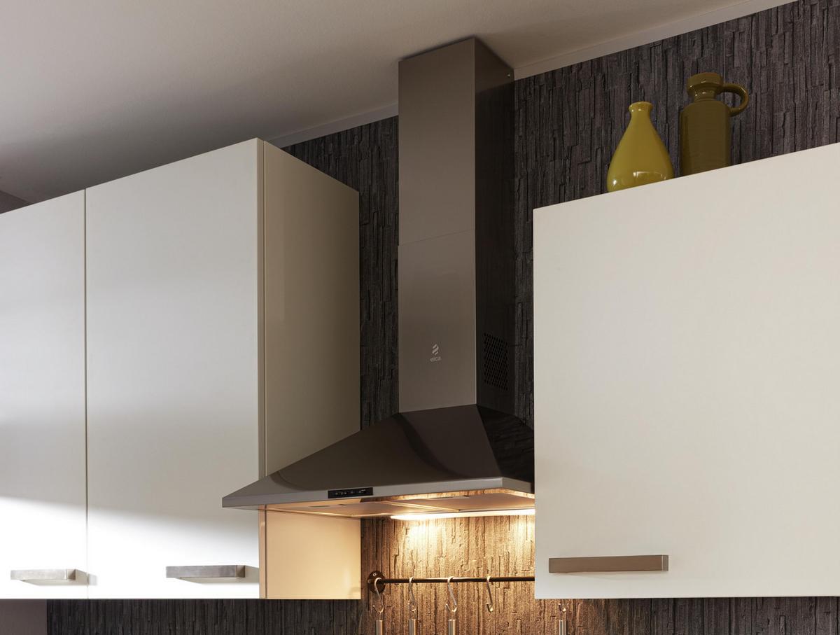 Bucatarie LASER - alb, Konventionell, material pe bază de lemn (265/215cm) - Nobilia