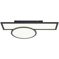 Led Mennyezeti Lámpa Lilsu - fekete, Modern, műanyag/fém (80/50/7cm) - Visiona