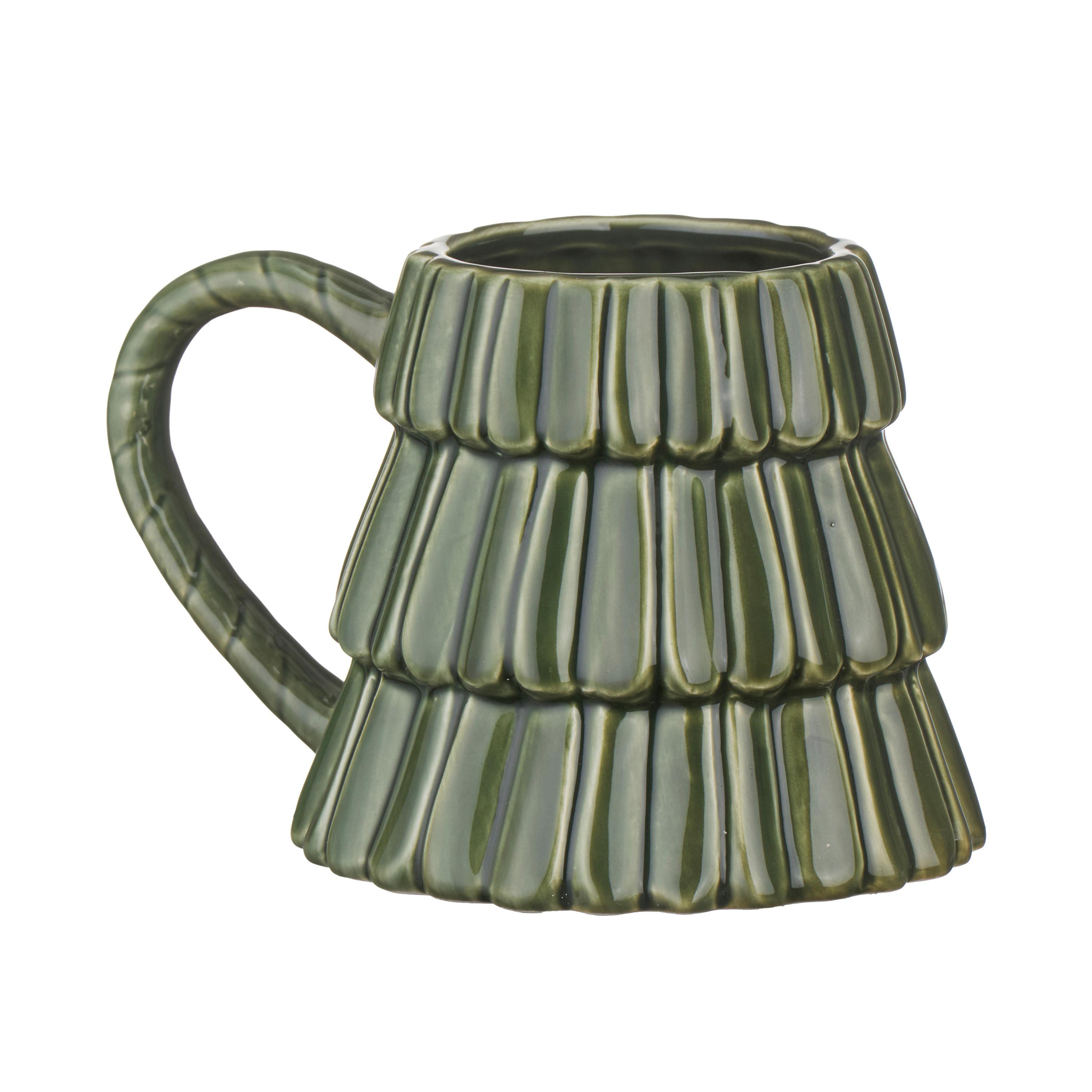 Tasse Linus Dunkelgrün - Dunkelgrün, Keramik (14,9/9,8/11,2cm) - Mömax