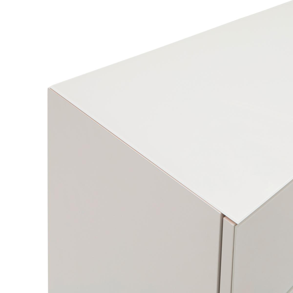 Kommode Siena Kaschmir - Chromfarben/Kaschmir, Modern, Glas/Holzwerkstoff (90/99/40cm) - Mömax