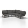 LOUNGEGRUPP MALOU - mörkgrå/antracit, Modern, metall/textil (218/68/76,5cm) - Bessagi Garden