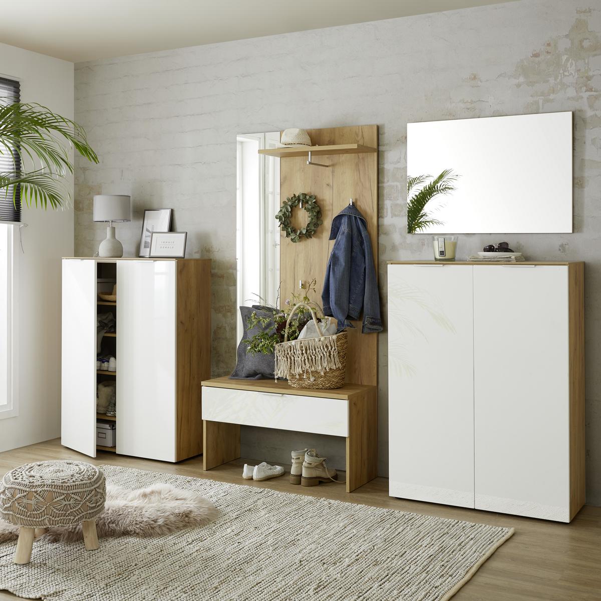 Spiegel Eichefarben 87x60cm - Eichefarben, MODERN, Holzwerkstoff (87/60/3cm)
