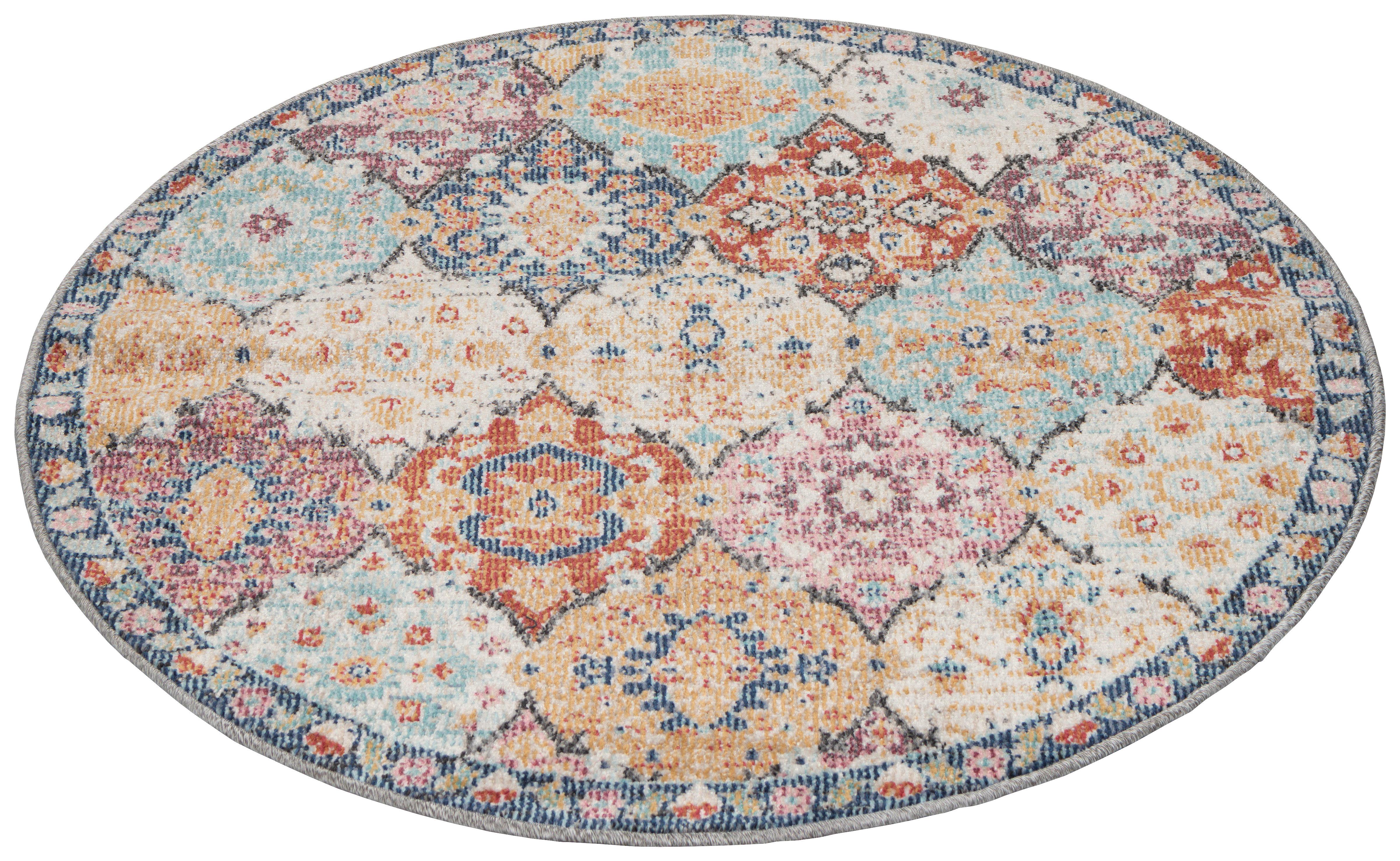 Outdoorteppich Salsa Outdoor Multicolor Ø ca. 120cm - Multicolor, KONVENTIONELL, Textil (120cm)