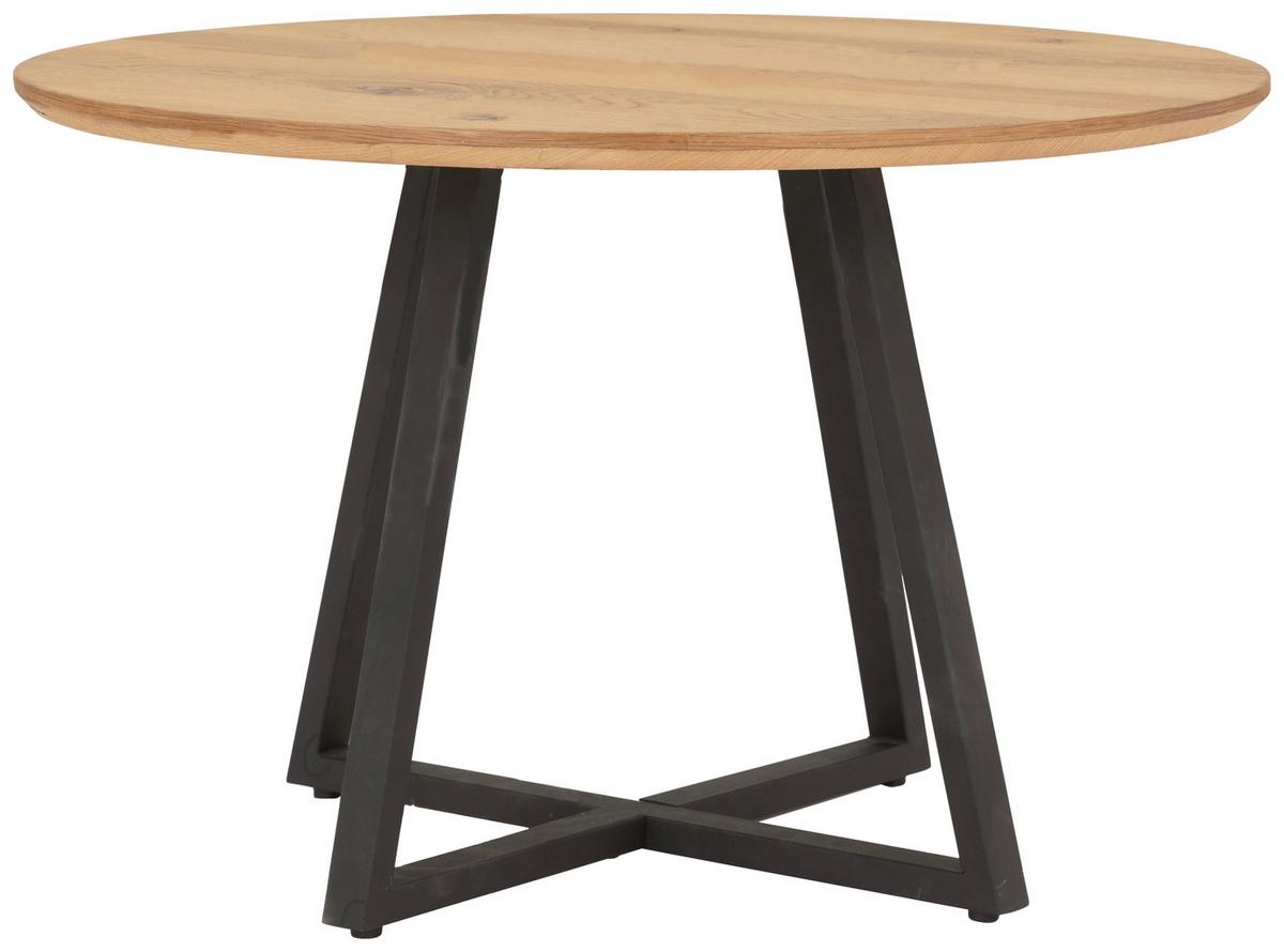 Măsuță de cafea CIRCLE - culoare natur/negru, Modern, lemn/metal (70/45/70cm) - Modern Living