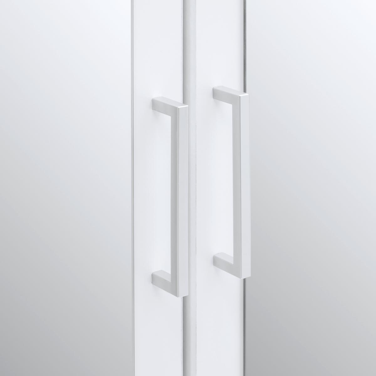 Kotna Omara Za Oblačila Click, Bela, Ogledalo - bela/barve aluminija, Konvencionalno, umetna masa/leseni material (95/198/95cm) - Mömax