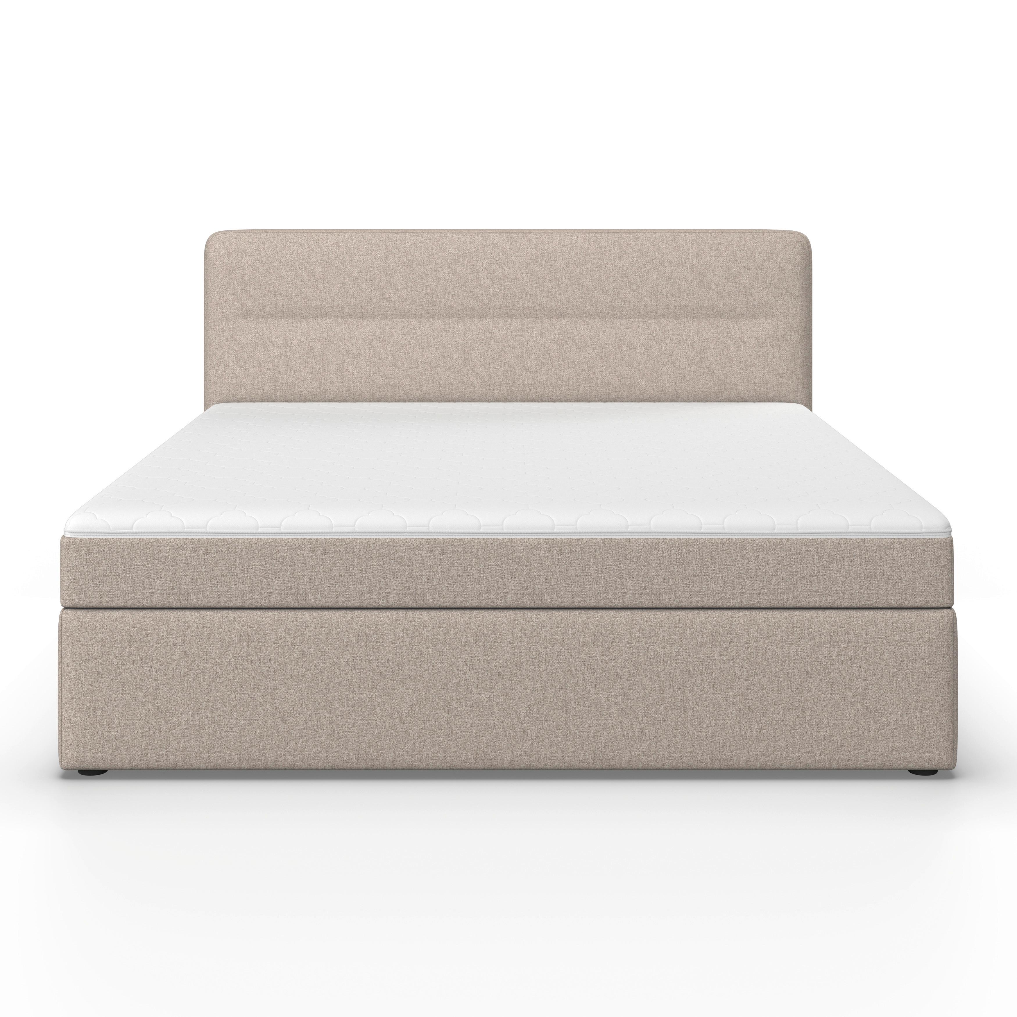 BOXSÄNG MARCO - svart/taupe, Modern, trä/textil (180/200cm) - Bessagi Home