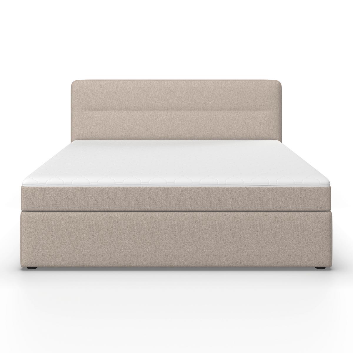 Boxbett Marco ca. 180x200 cm Taupe - Taupe/Schwarz, MODERN, Holz/Kunststoff (180/200cm) - Bessagi Home