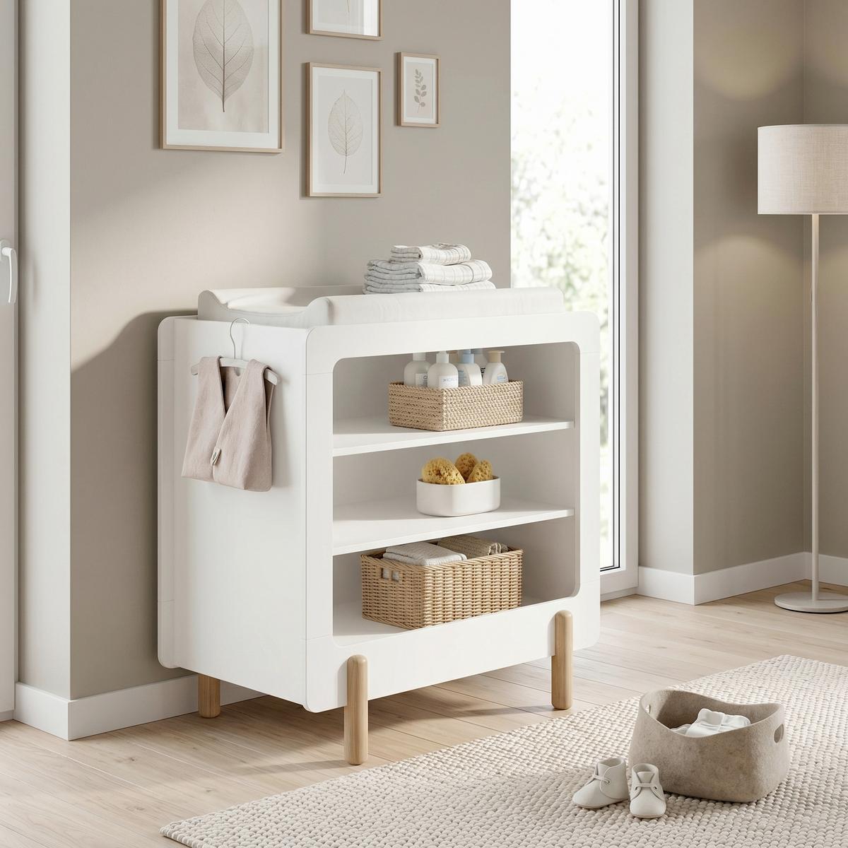 Wickelkommode Simple ca. 88x95,3x54,4 cm Weiß - MODERN, Holzwerkstoff (88/95,3/54,4cm) - Vipack