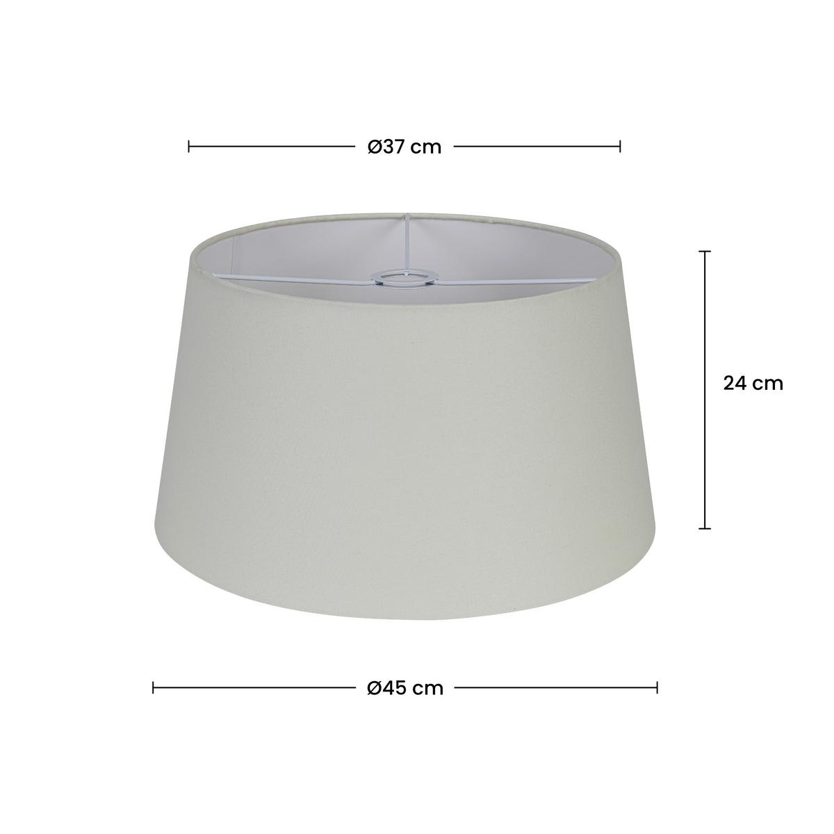 Abajur Holger - alb/nisipiu, Modern, metal/textil (45/45/24cm) - Mömax