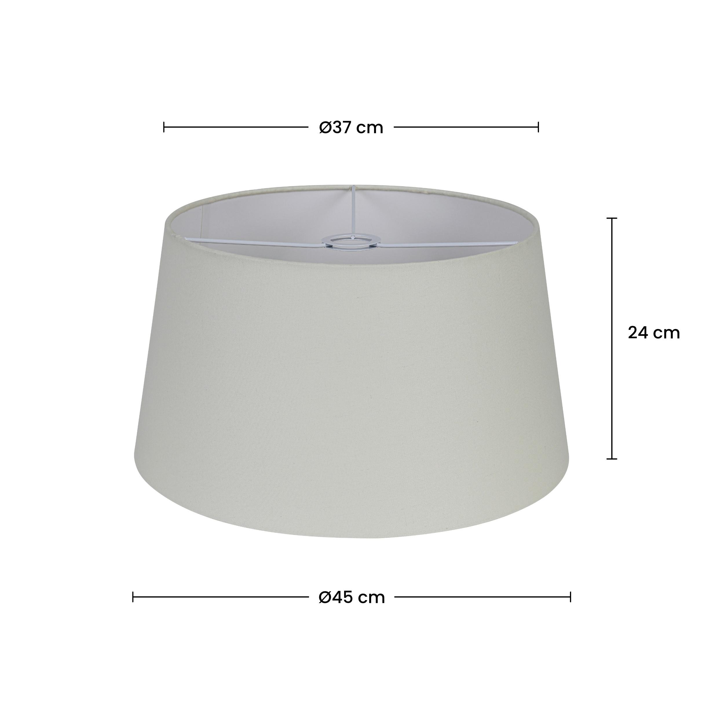 LAMPSKÄRM HOLGER - vit/sandfärgad, Modern, metall/textil (45/45/24cm) - Mömax
