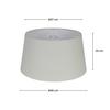 LAMPSKÄRM HOLGER - vit/sandfärgad, Modern, metall/textil (45/45/24cm) - Mömax