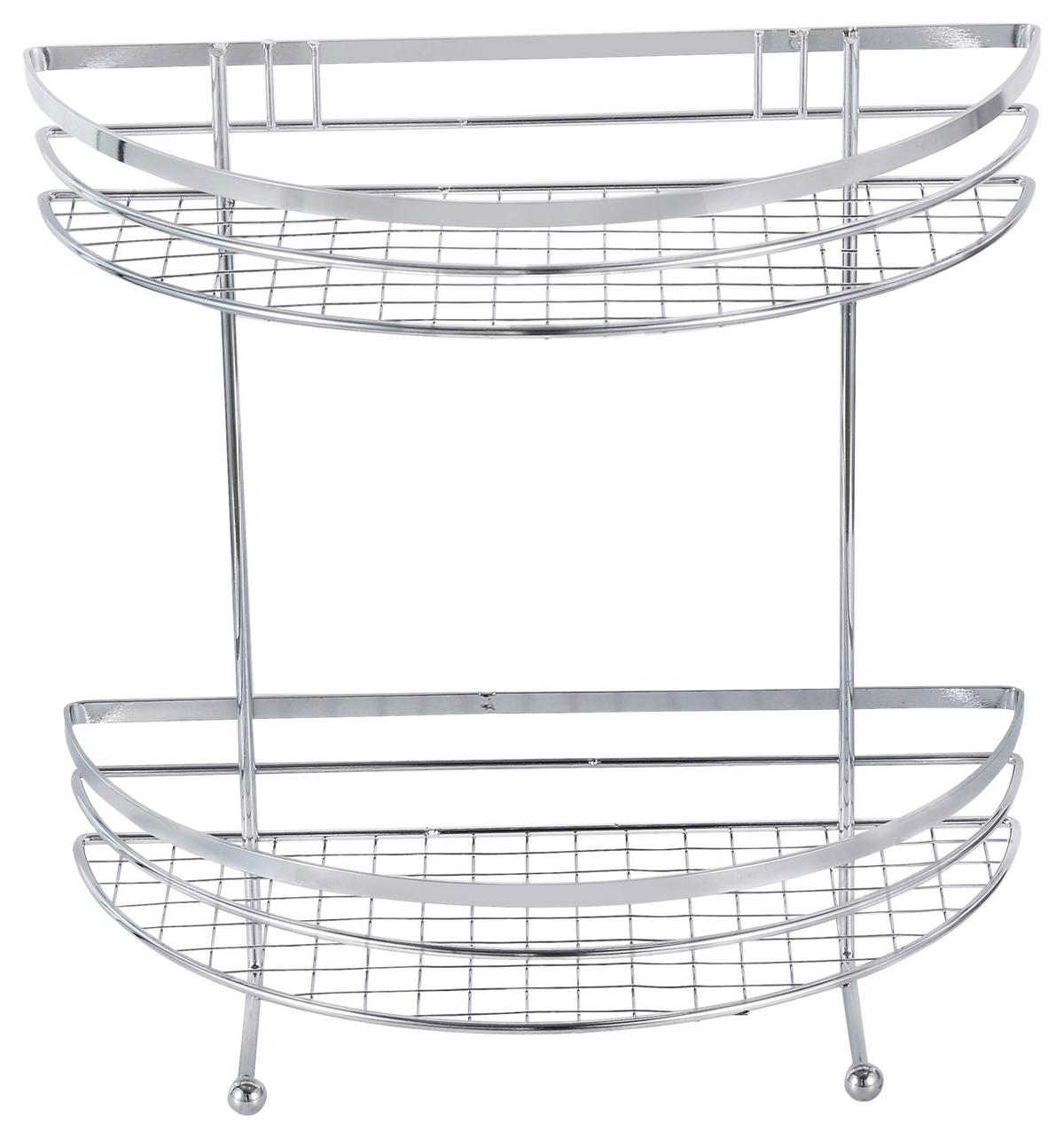 Etajeră Nizza - culoare crom, Konventionell, metal (24/12/25cm) - Ondega