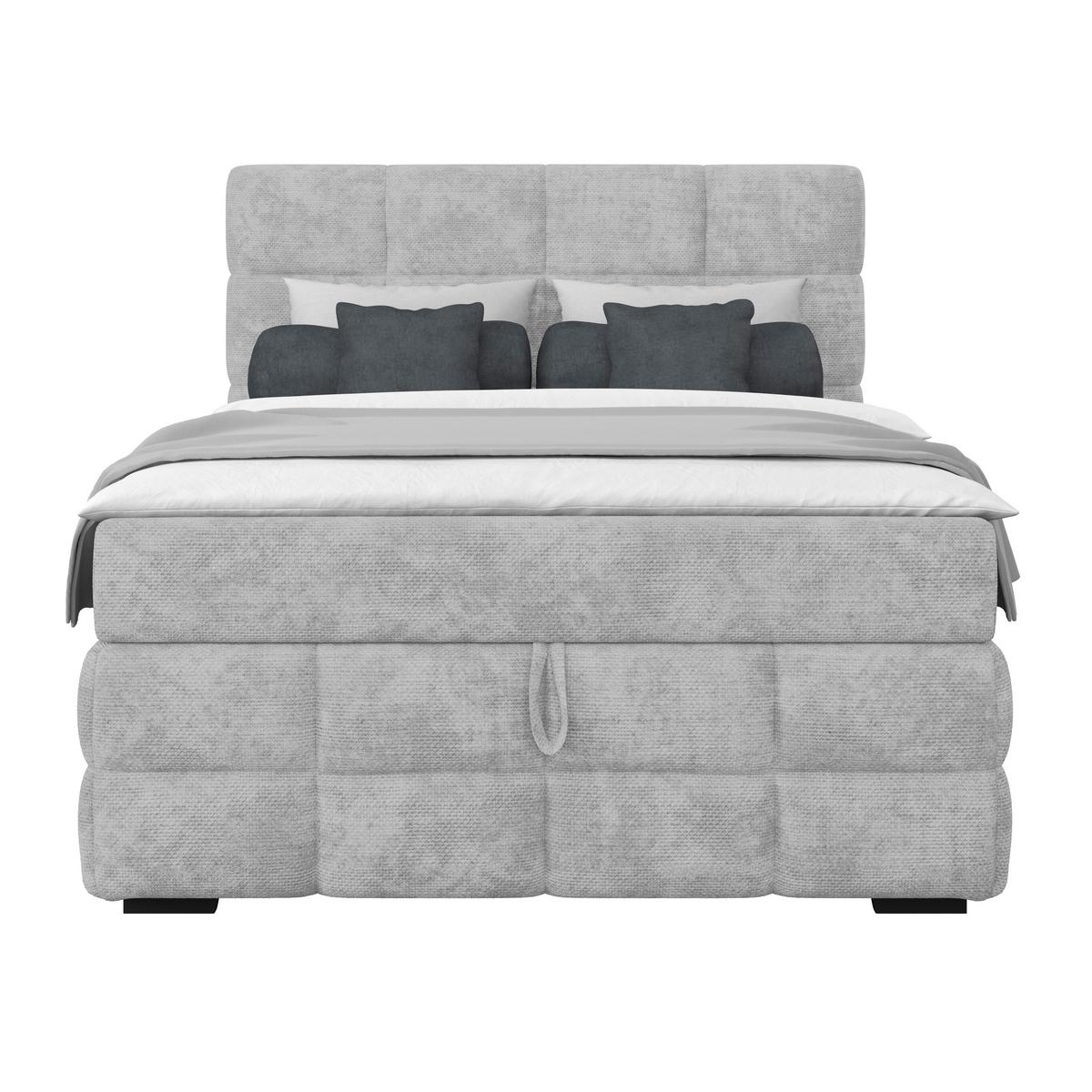 PAT BOX VEGA - gri deschis/alb, Trend, lemn/textil (120/200cm) - Modern Living