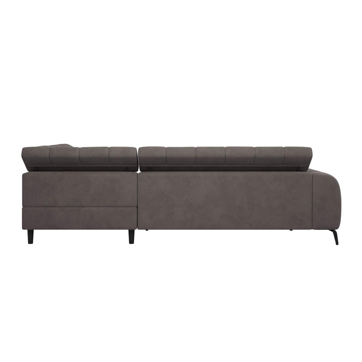 Kutna Garnitura Volf - boje grafita/tamno siva, Trend, tekstil/metal (261/203cm) - Modern Living