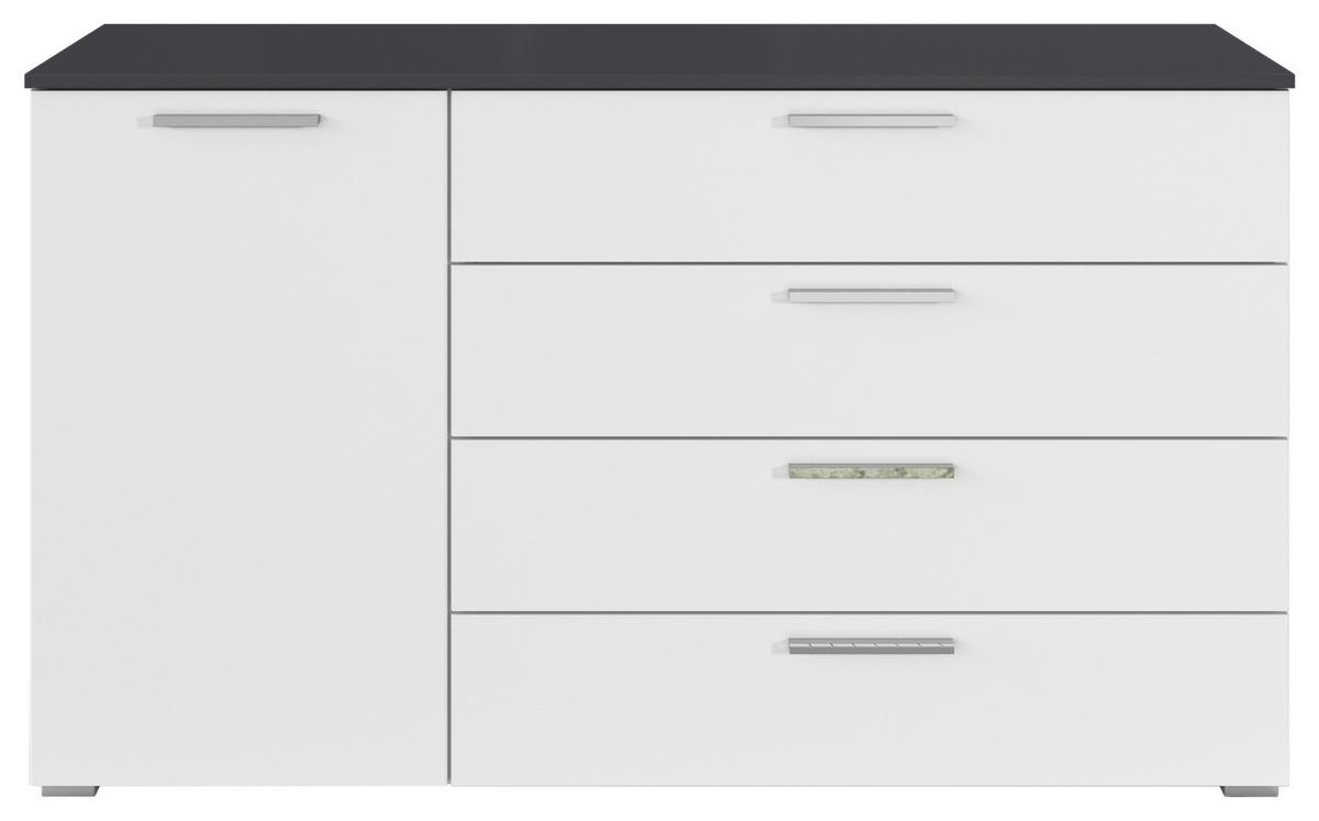 Komoda Caspio - bijela/siva, Konvencionalno, drvni materijal (140/81/42cm) - Premium Living