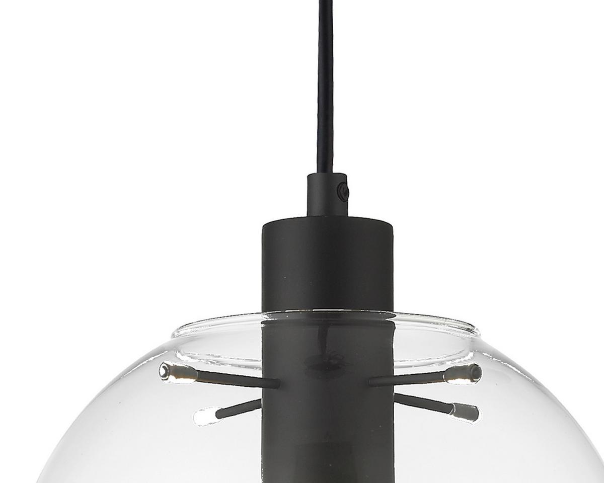 Hängeleuchte Lp-004/3pbk_puerto 3 - Schwarz, Konventionell, Glas (30/144cm)