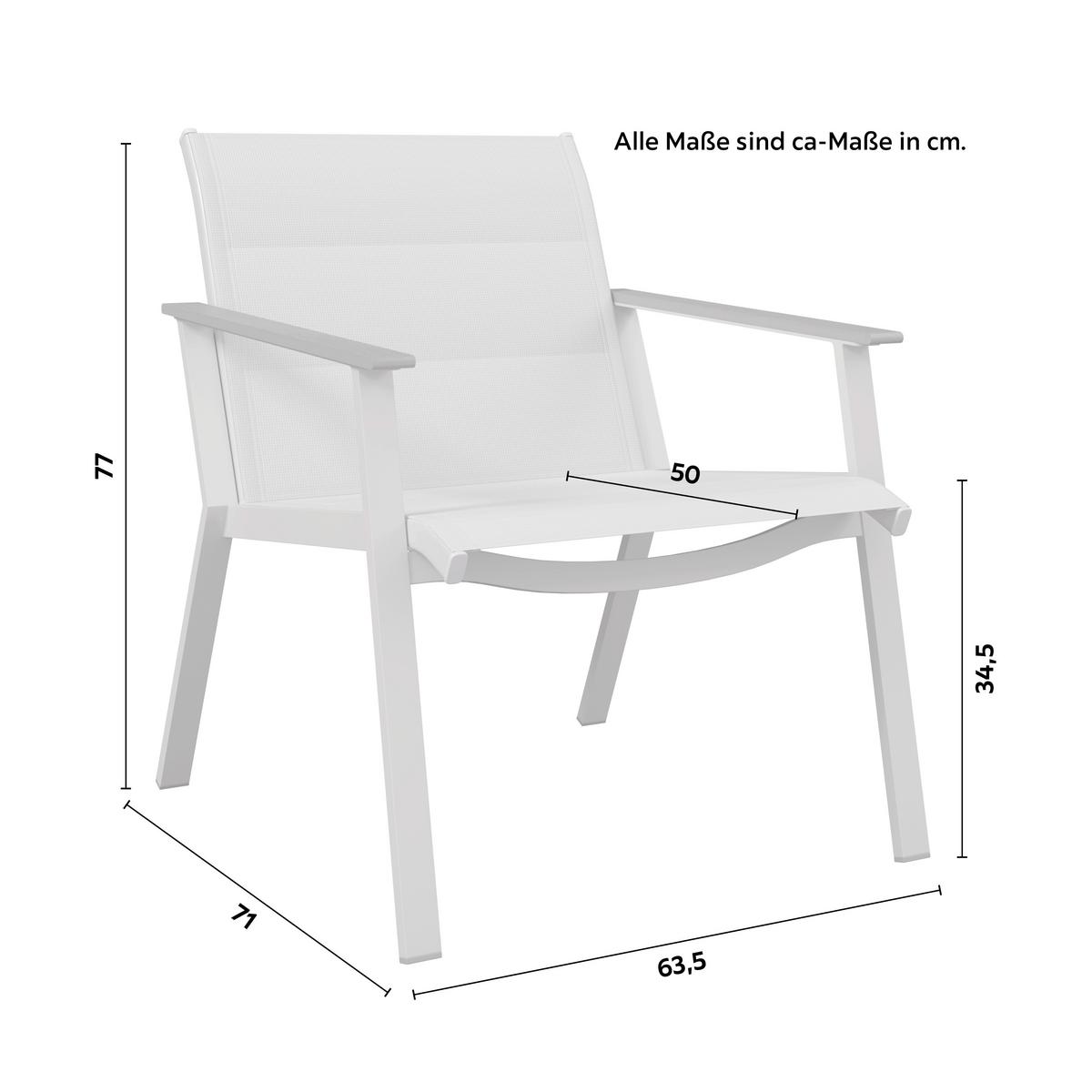 Gartenset Bianco Beige/Teakfarben 4-teilig - Beige/Teakfarben, Basics, Glas/Kunststoff (71/118/77cm) - Mömax