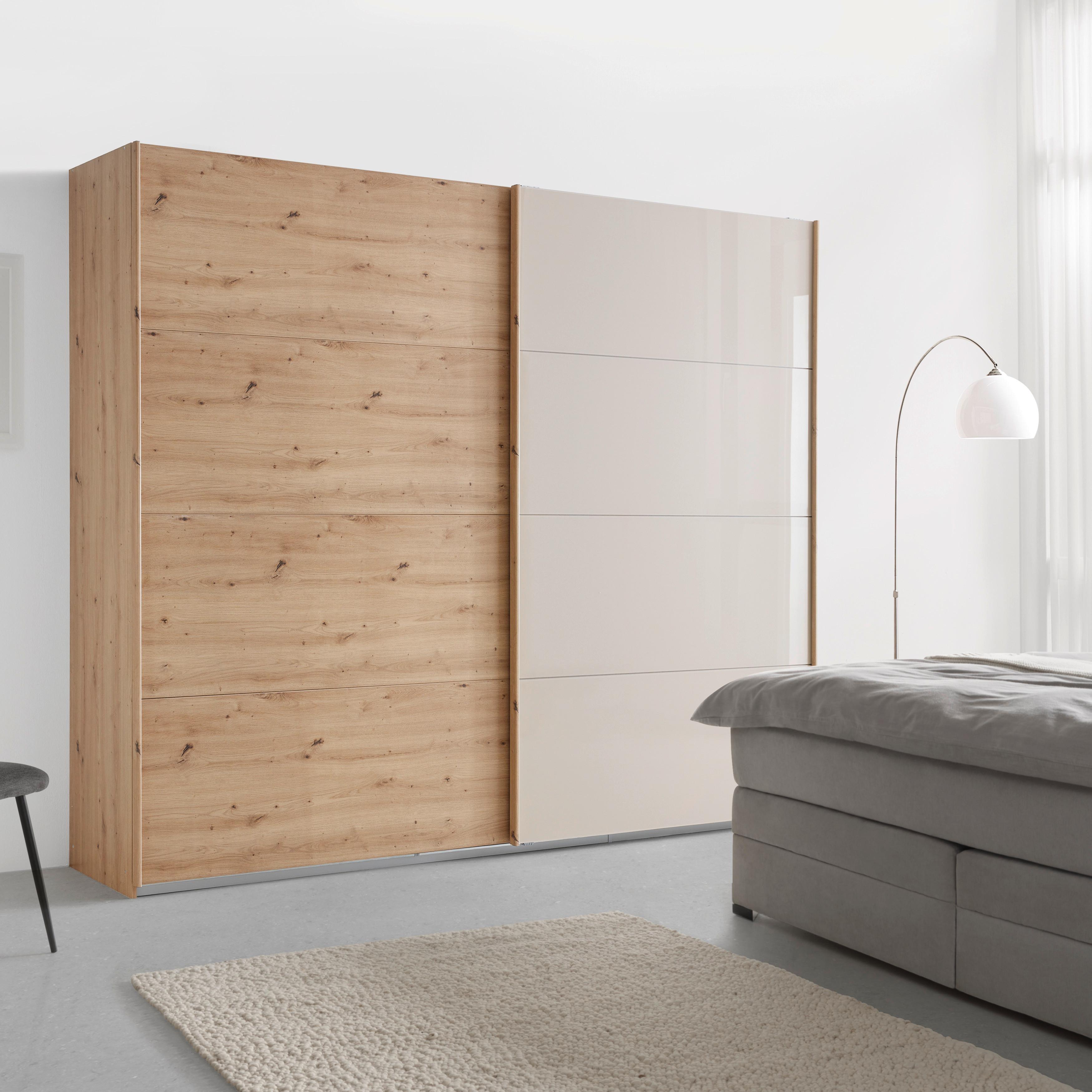 Schwebetürenschrank Quadra in Eiche Artisan - Eiche Artisan, Konventionell, Holzwerkstoff/Metall (271/229/57cm) - Mömax