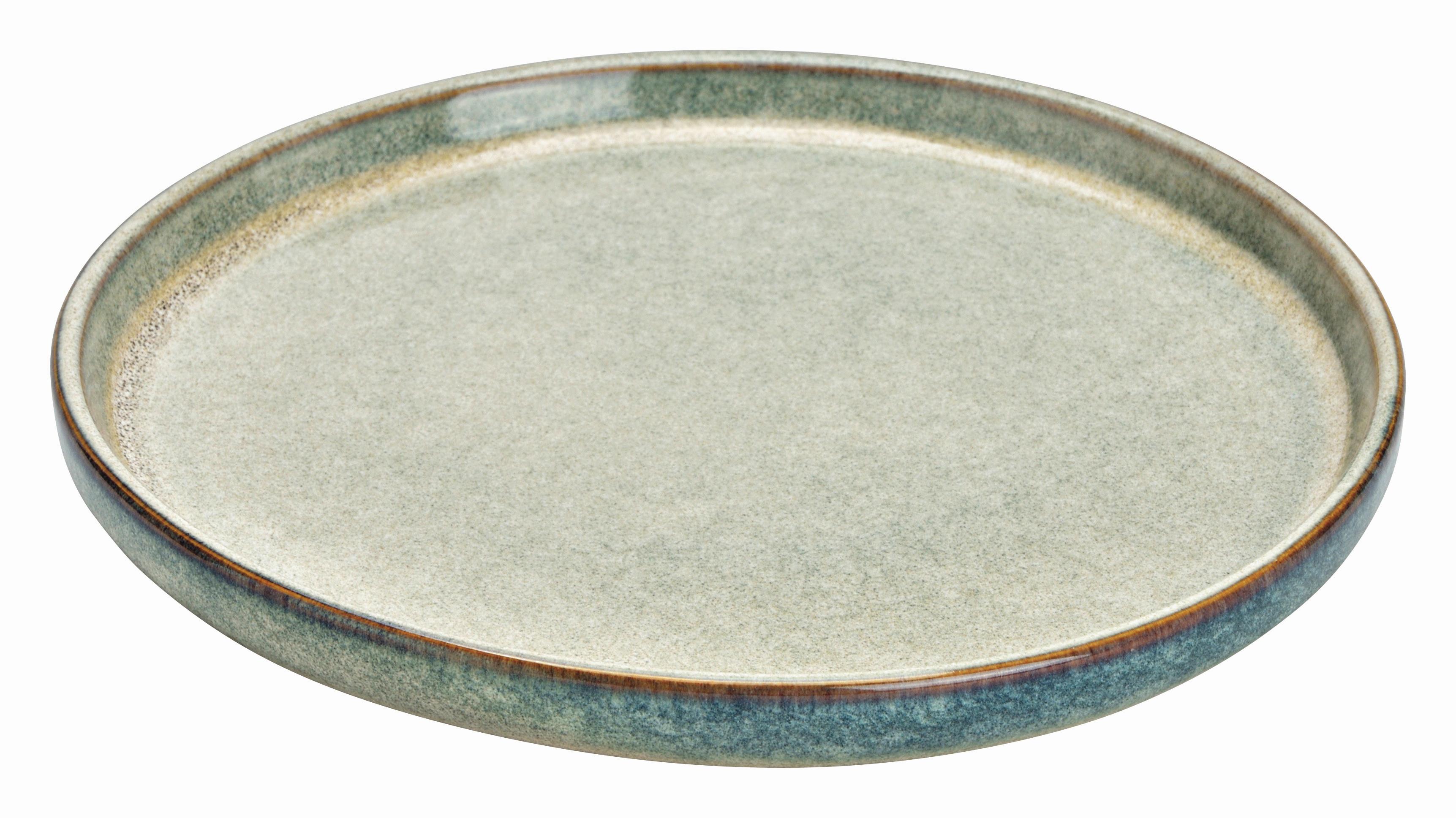 KOMPLET TALERZY OBIADOWYCH 10033673 - niebieski, Basics, ceramika (20/2/20cm)