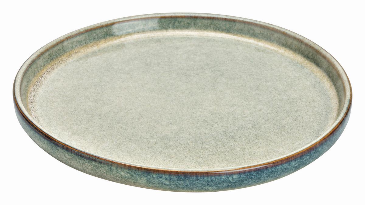 KOMPLET TALERZY OBIADOWYCH 10033673 - niebieski, Basics, ceramika (20/2/20cm)