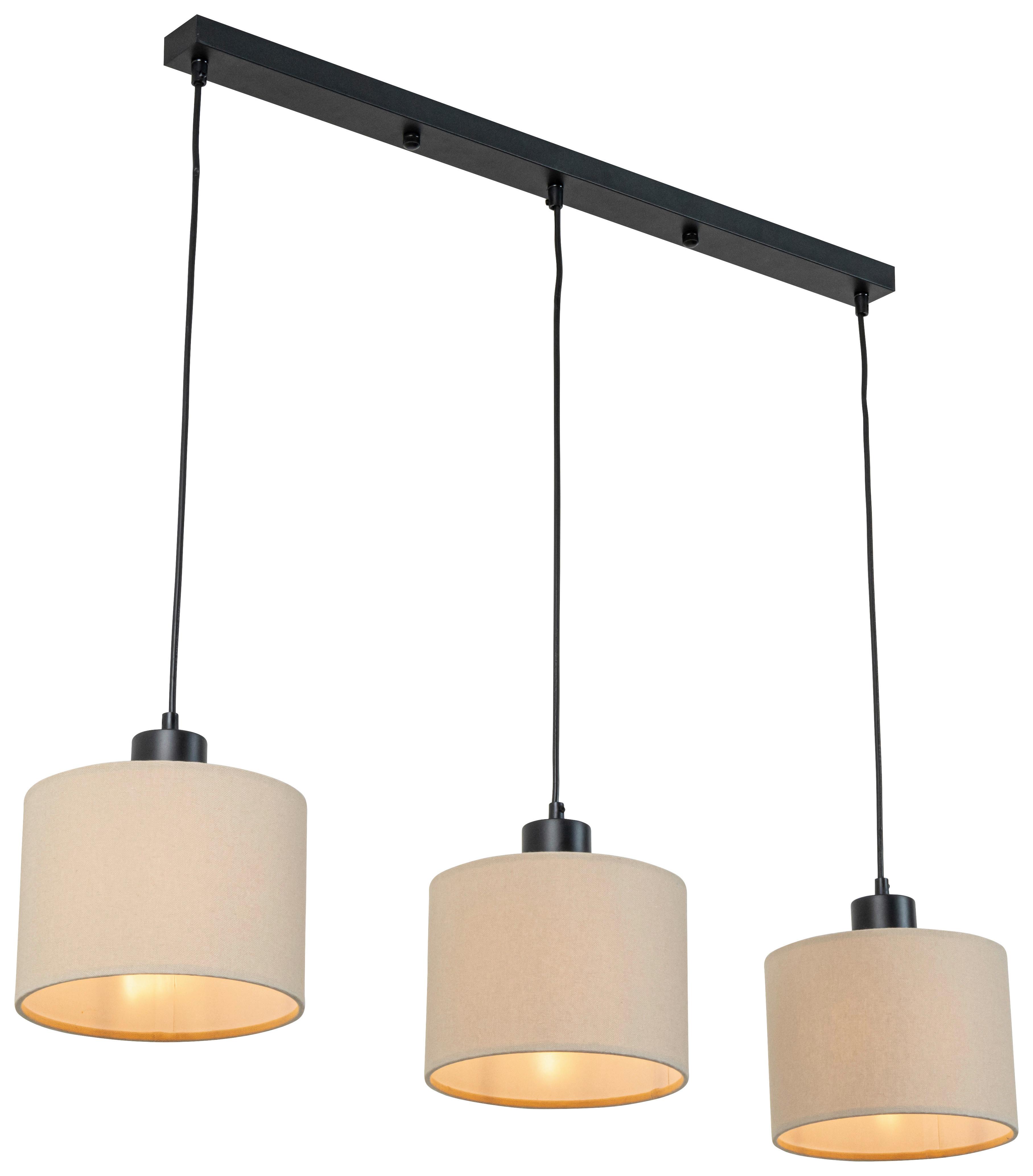 LAMPA WISZĄCA AMELIA - czarny/kolor piaskowy, Design, tworzywo sztuczne/metal (75/20/120cm) - Novel