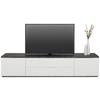 TV-BÄNK MUNDI - vit/vit högglans, Modern, metall/trämaterial (240/51/45cm) - Mömax