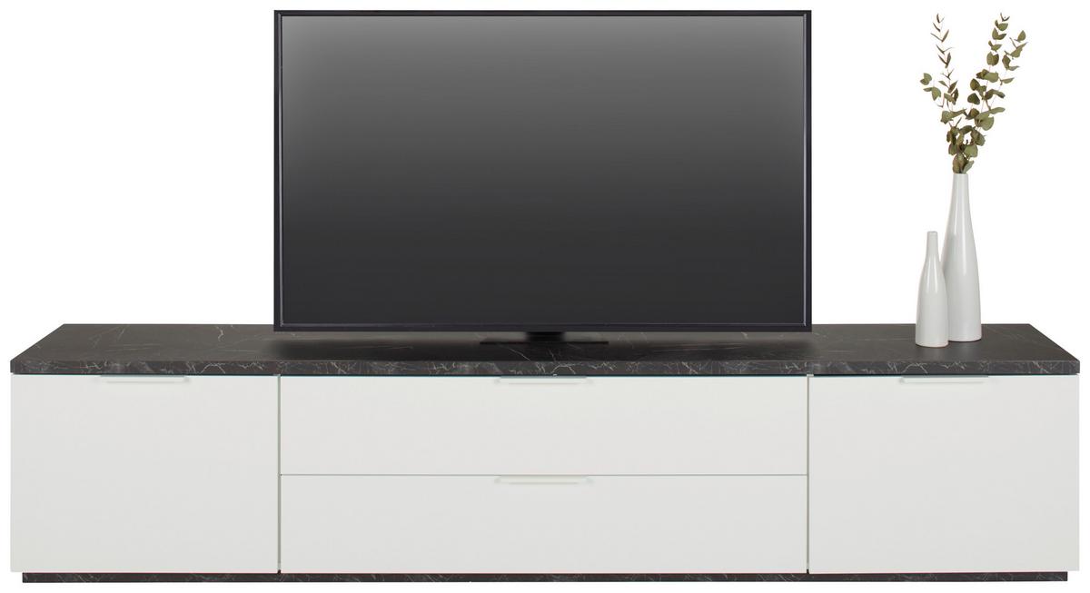 Nizka Omarica Mundi, Visoki Sijaj, Videz Marmorja - bela/visoki sijaj, Moderno, kovina/leseni material (240/51/45cm) - Modern Living