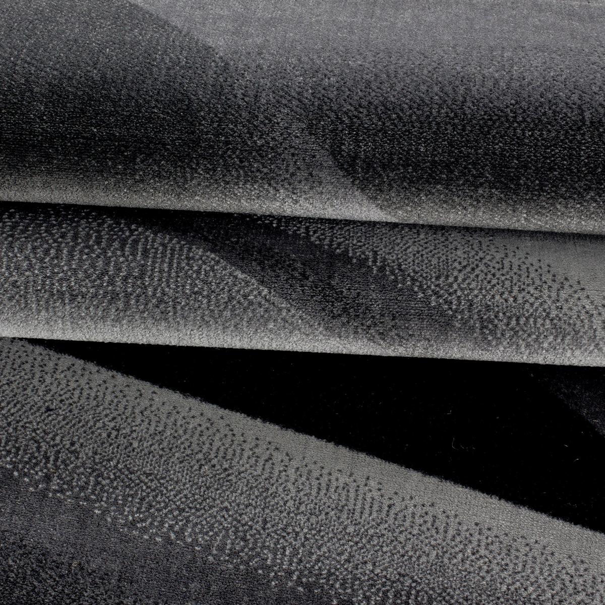Webteppich Miami Schwarz ca. 160x230cm - Schwarz, Trend, Textil (160/230cm)
