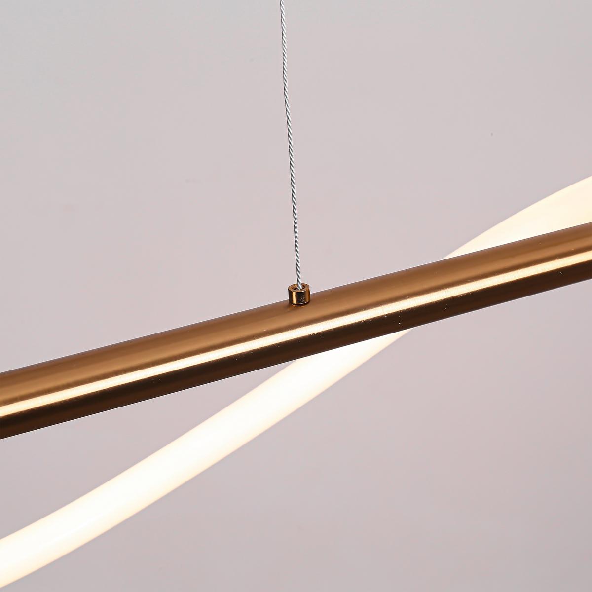 Led-hängeleuchte Lp-2345/1ps Meleca - Goldfarben, Design, Metall (160/15/130cm)