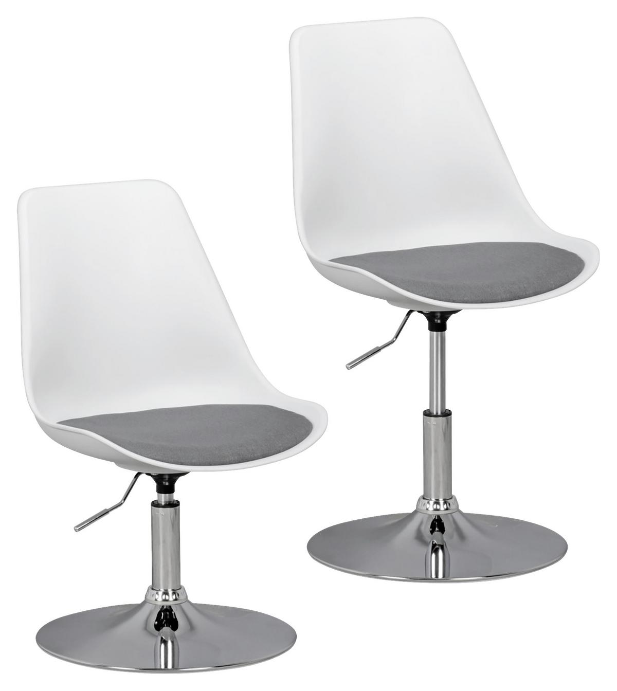 Mladinski Vrtljivi Stol Korsika - barve kroma/siva, Moderno, kovina/tekstil (46/88/46cm) - MID.YOU
