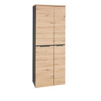 Irattartó Szekrény Memphis - grafitszürke/Artisan tölgy, Modern, faalapú anyag (75/197/38cm) - Premium Living