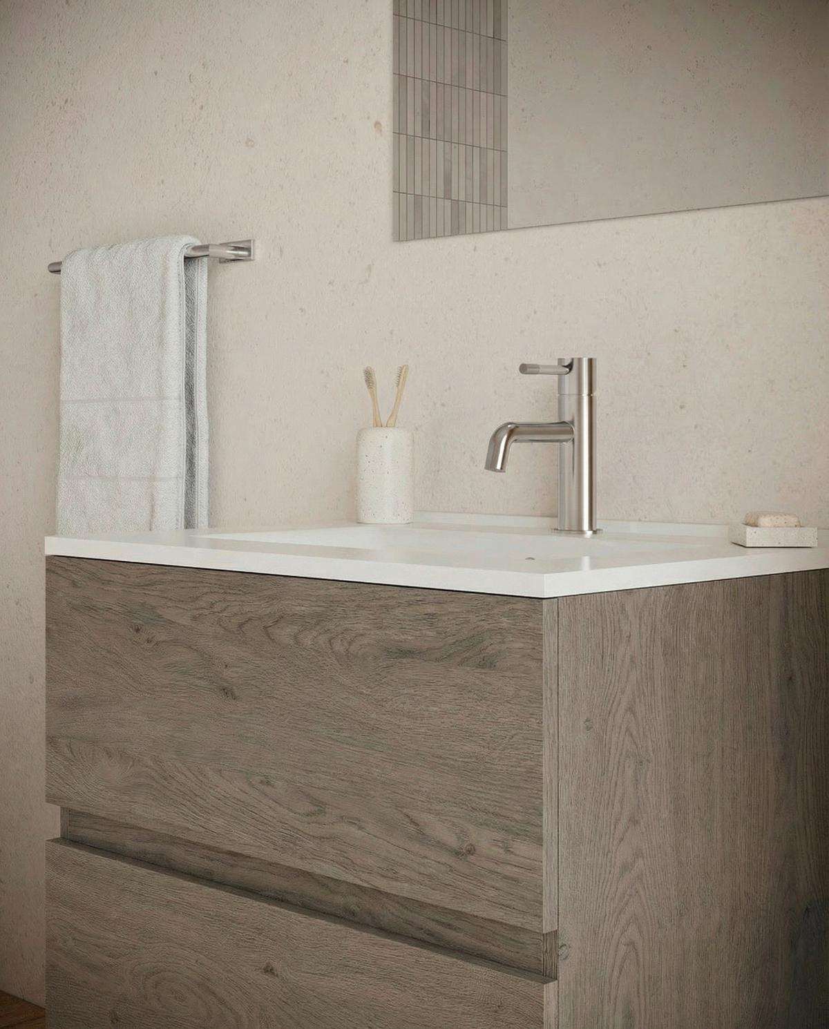 Element Ispod Umivaonika Easy - hrast sivi, Moderno, drvni materijal (60/51/46cm)