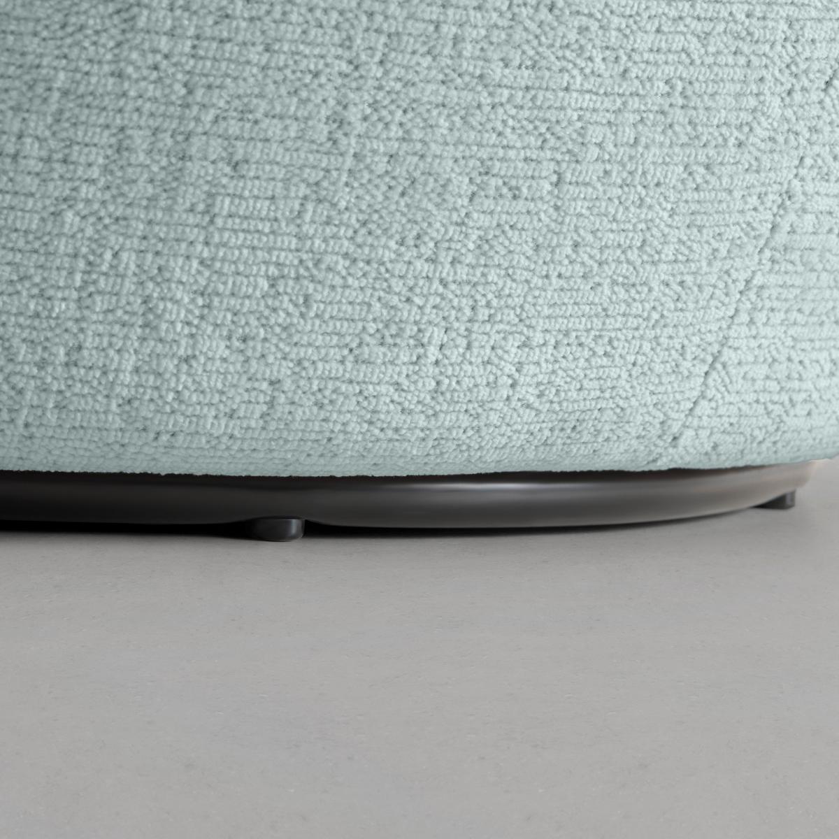 Sessel Jasima Hellblau drehbar - Schwarz/Hellblau, MODERN, Textil/Metall (77/81/85cm) - Premium Living