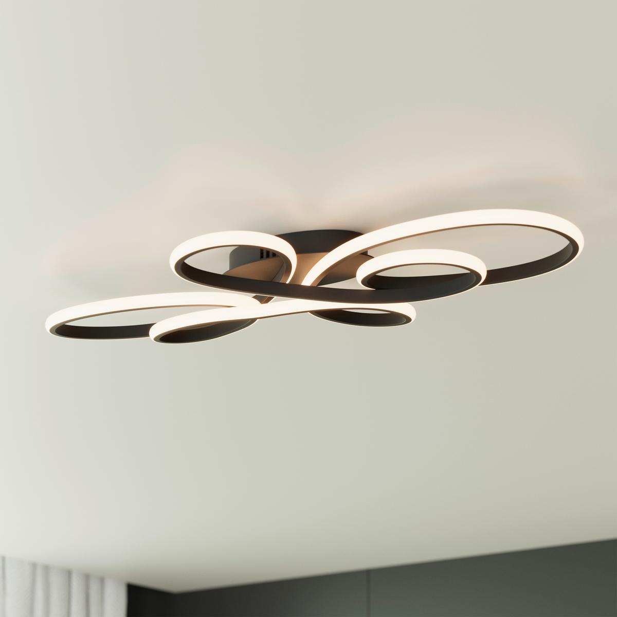LAMPA SUFITOWA LED MATAR *SBN* - czarny, Design, tworzywo sztuczne/metal (88cm) - Novel