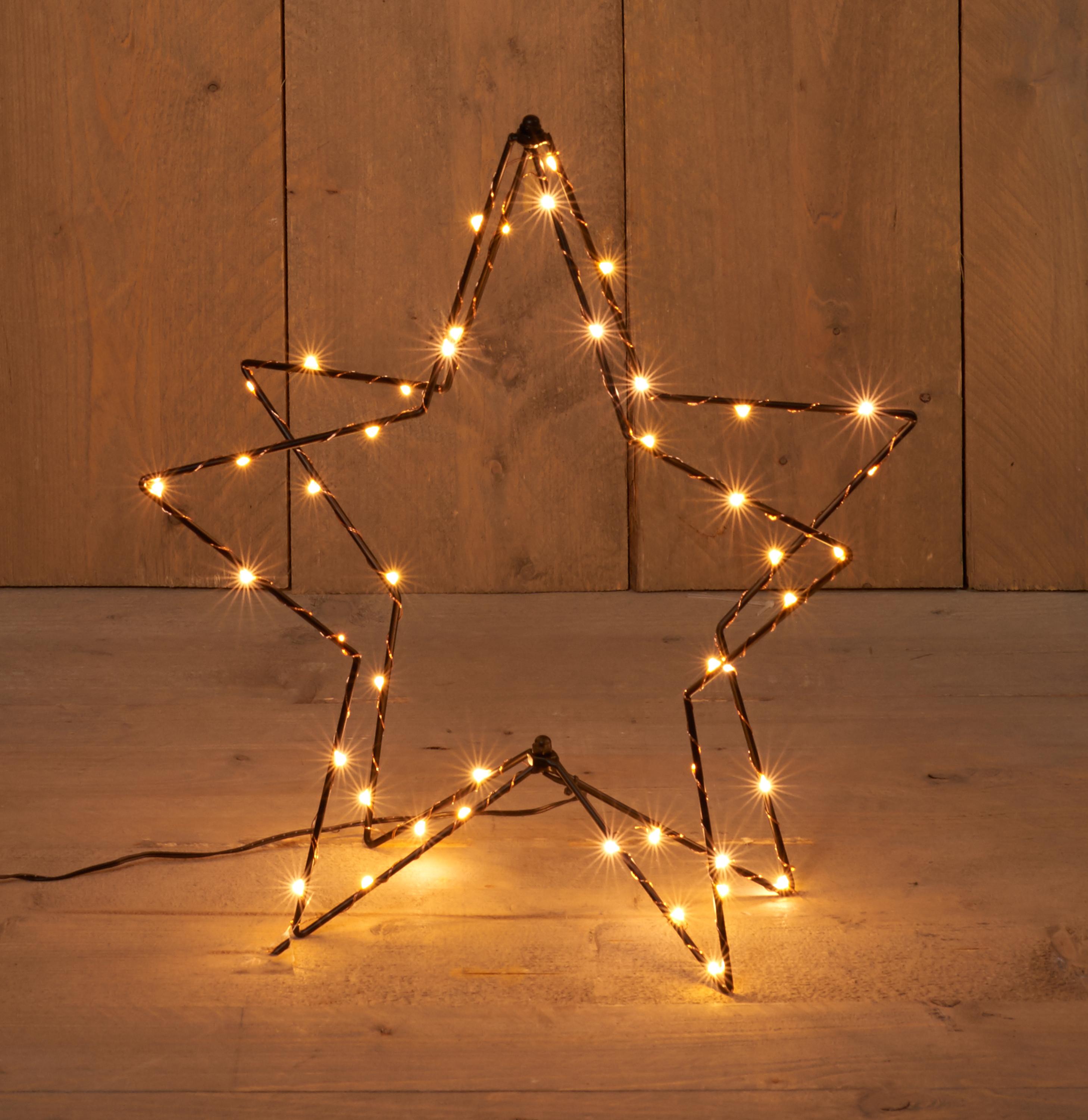 DEKORACJA ŚWIETLNA LED OUTDOOR STERN 3D 46LED - czarny, Design, metal (42cm) - X-Mas