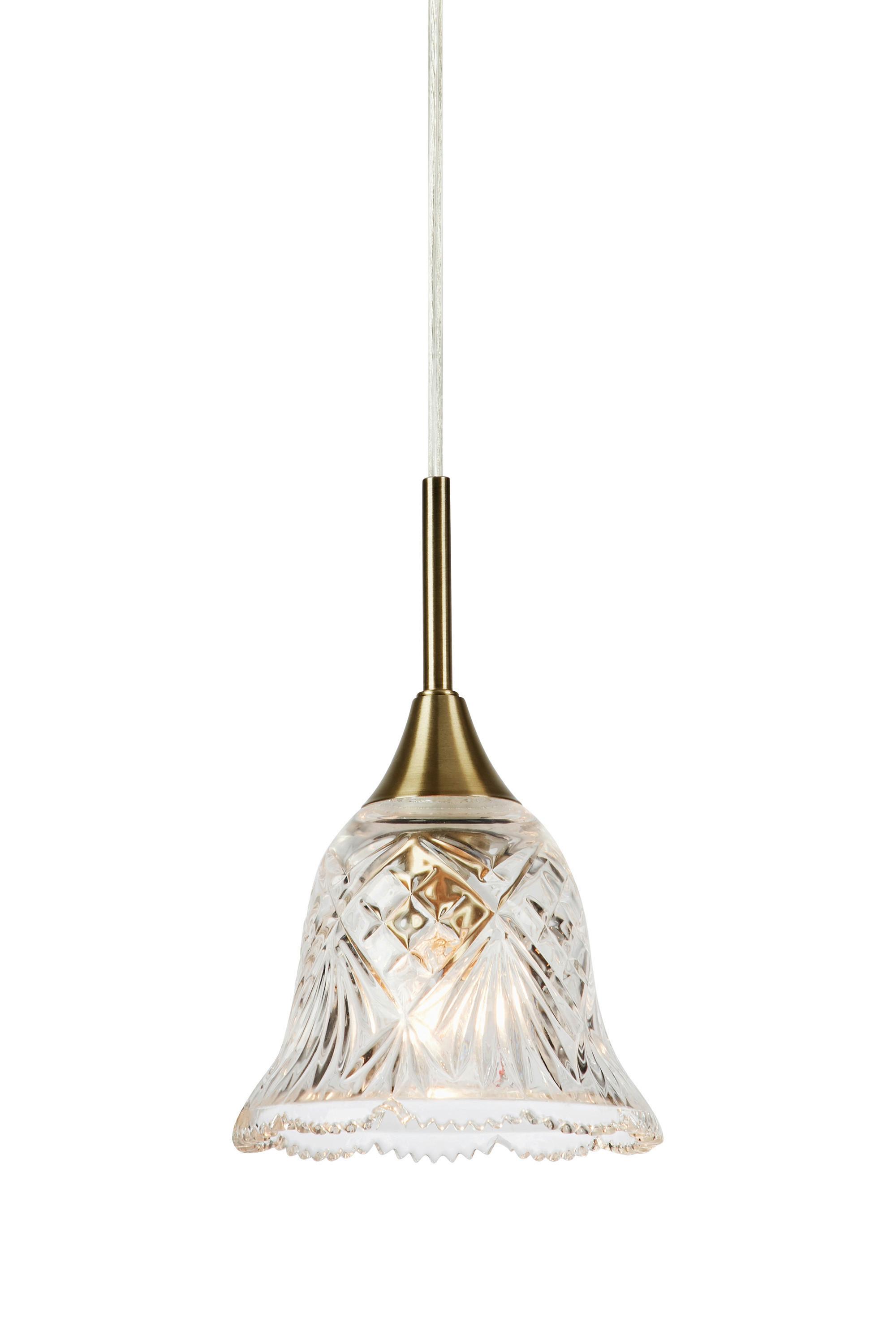 Pendelleuchte Luna Pendant Messingfarben max. 40 Watt - Messingfarben, Design, Glas (13,5/13,5/21cm) - Markslöjd