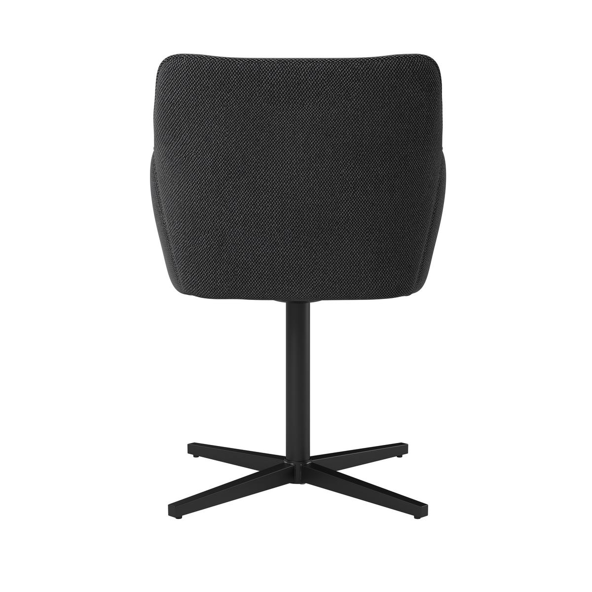 Stol Rosina, Črna, Vrtljiv - črna, Moderno, kovina/tekstil (56/84/60cm)