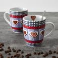 Kaffeebecher aus Keramik 2-teilig ''Heidi'' - Multicolor, Keramik (8,5/10,4cm) - Bessagi Home Kaffeebecher aus Keramik 2-teilig ''Heidi'' - Multicolor, Keramik (8,5/10,4cm) - Bessagi Home