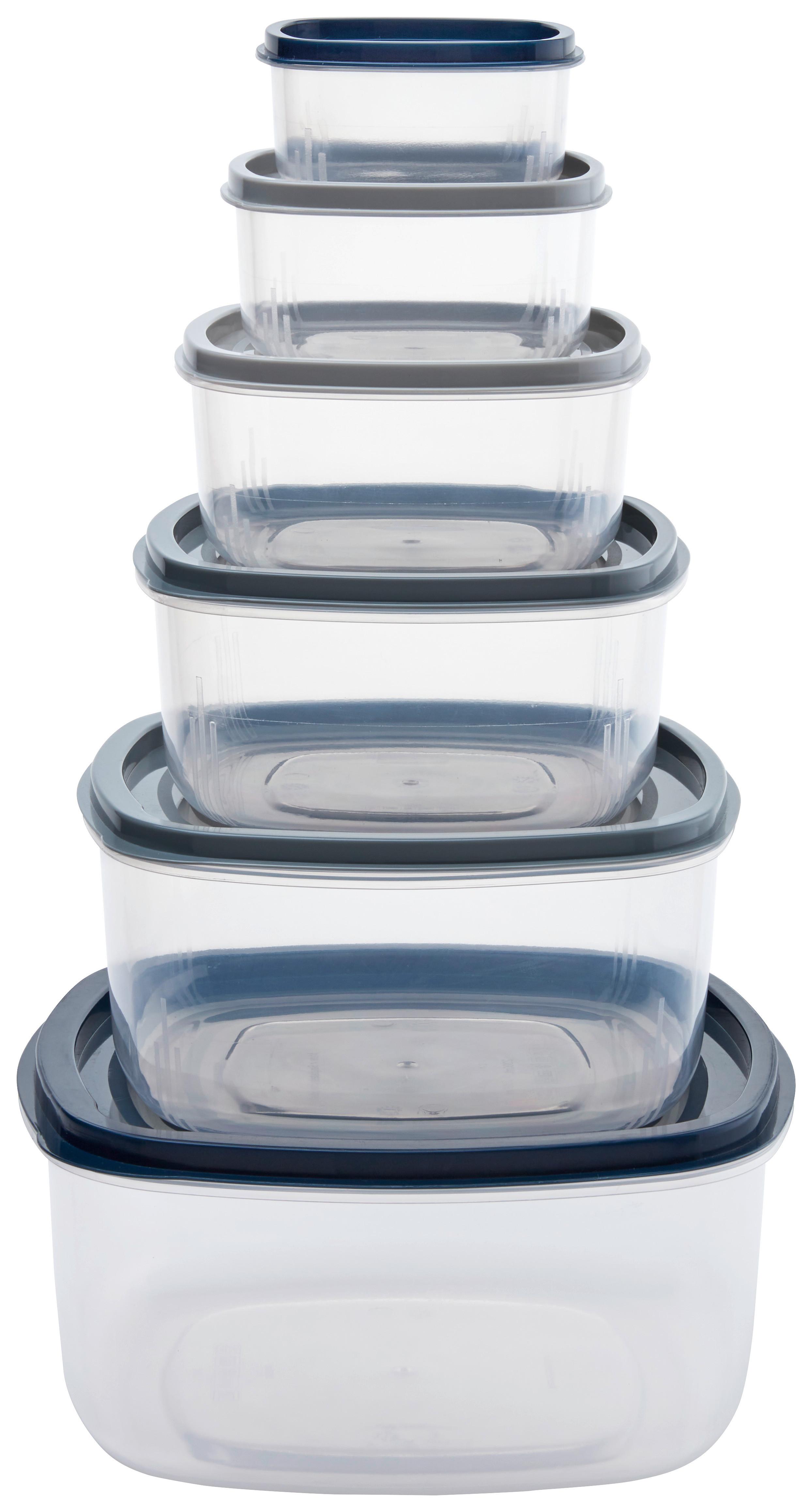 Set Recipiente Alimentare Pia - gri, Konventionell, plastic - Mömax