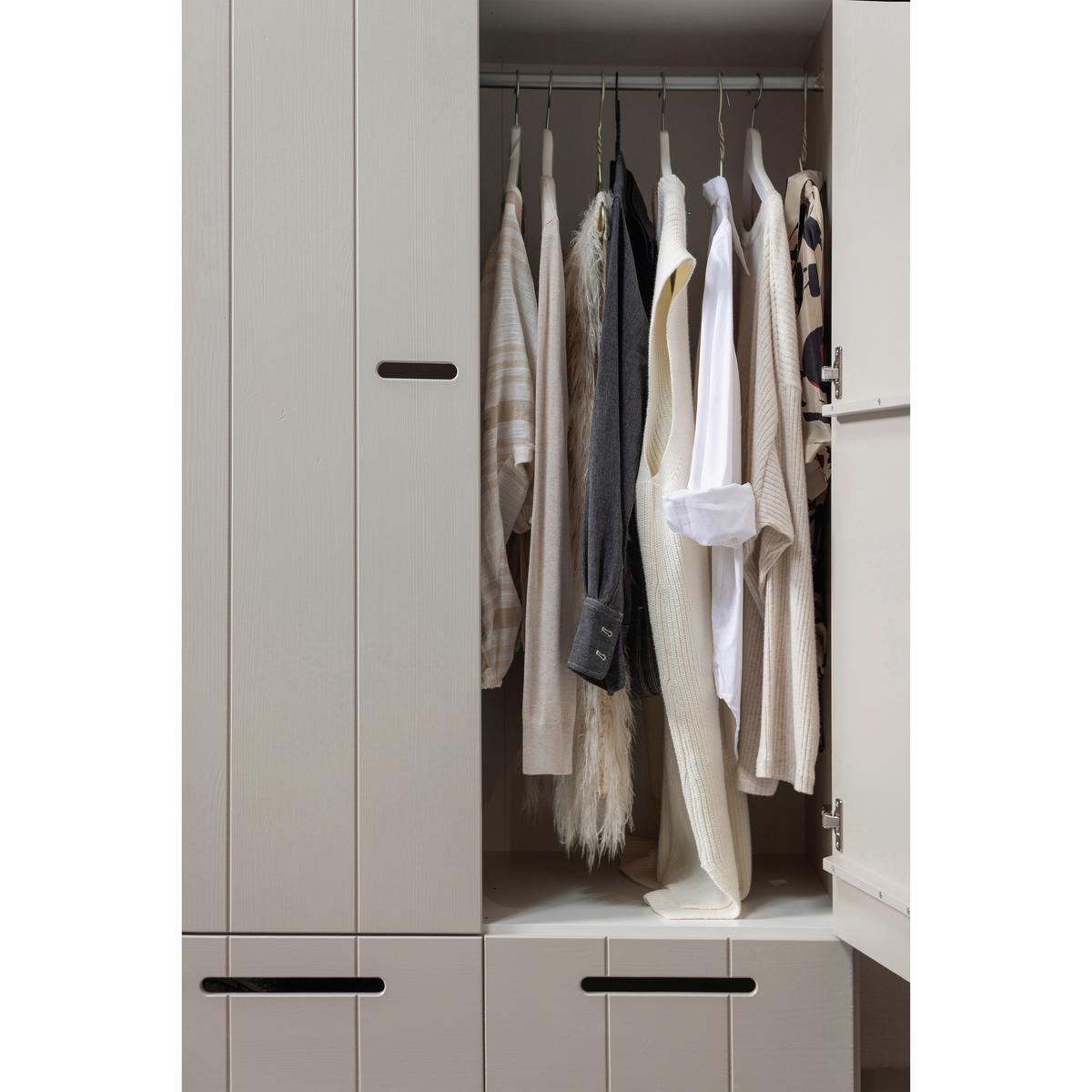 Drehtürenschrank Connect Grau - Grau, Basics, Holz (94/195/53cm) - MID.YOU