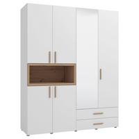 Ruhásszekrény Tükörrel Donald - bézsbarna/Artisan tölgy, Modern, műanyag/faalapú anyag (179/226,5/56,5cm) - MID.YOU