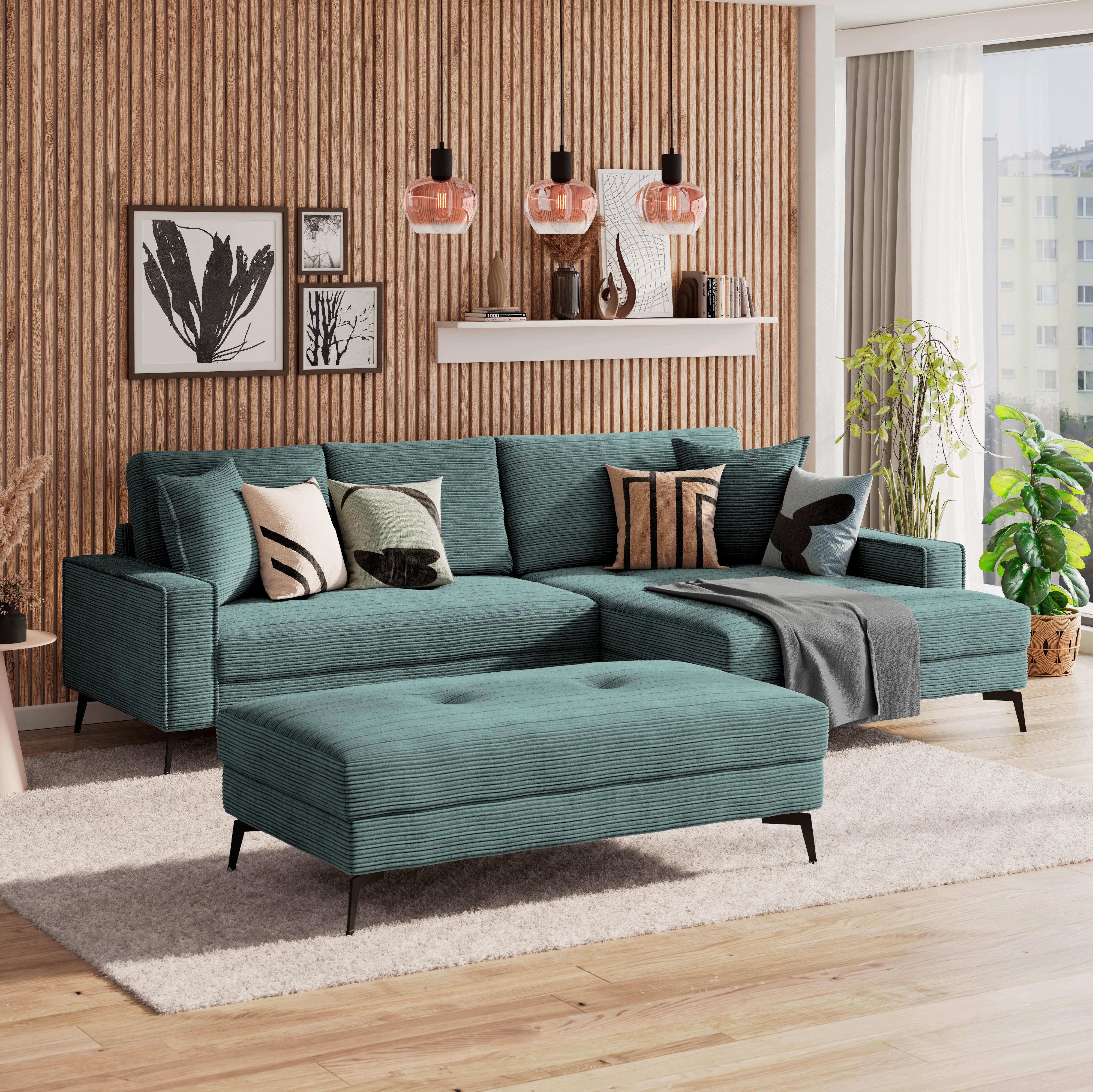 Tabure Zero - boje petroleja, Trend, tekstil (140/80cm)