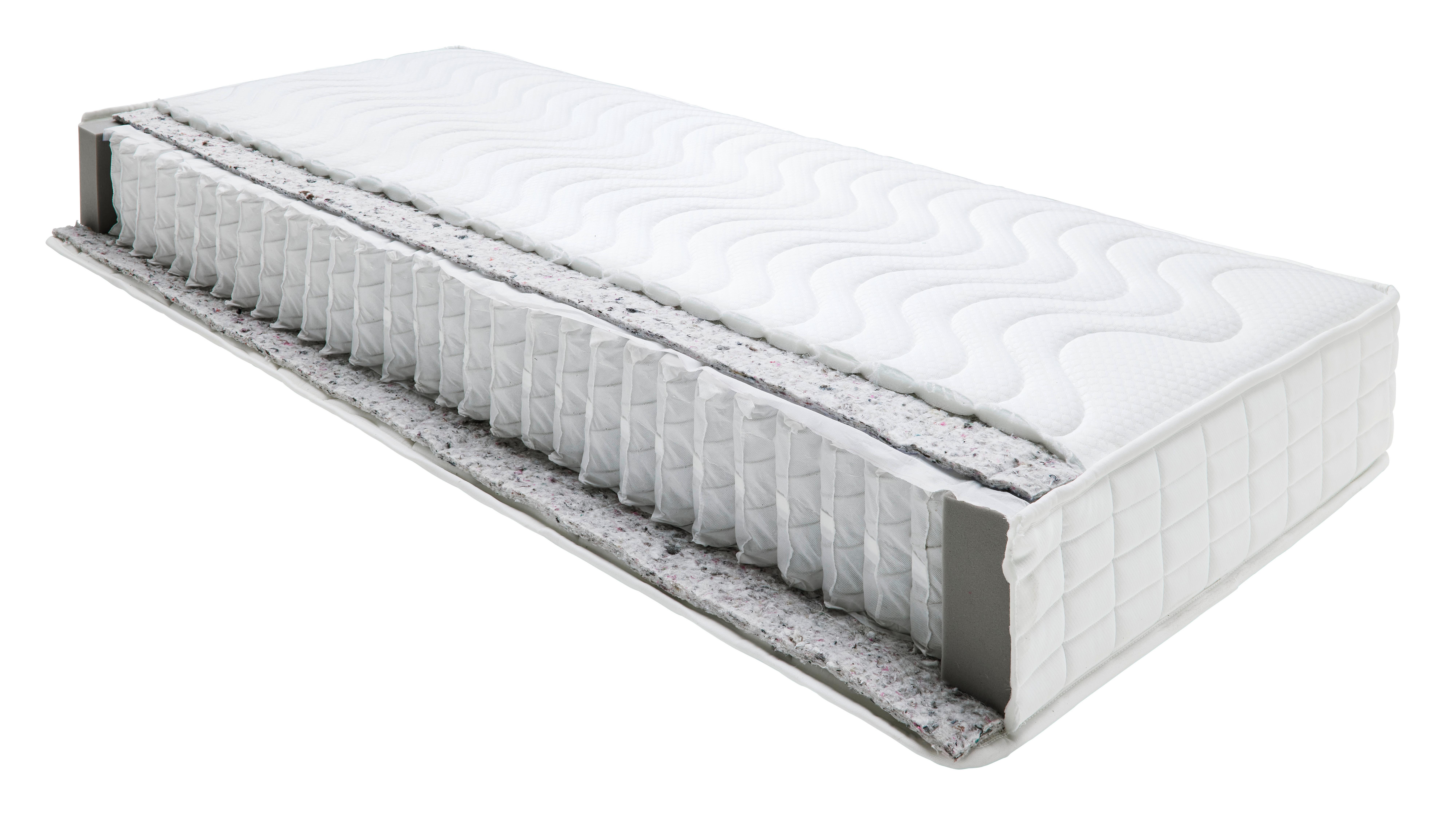 Taschenfederkernmatratze Dreamliner H3 ca. 140x200cm - Weiss, Textil (140/200cm) - Nadana