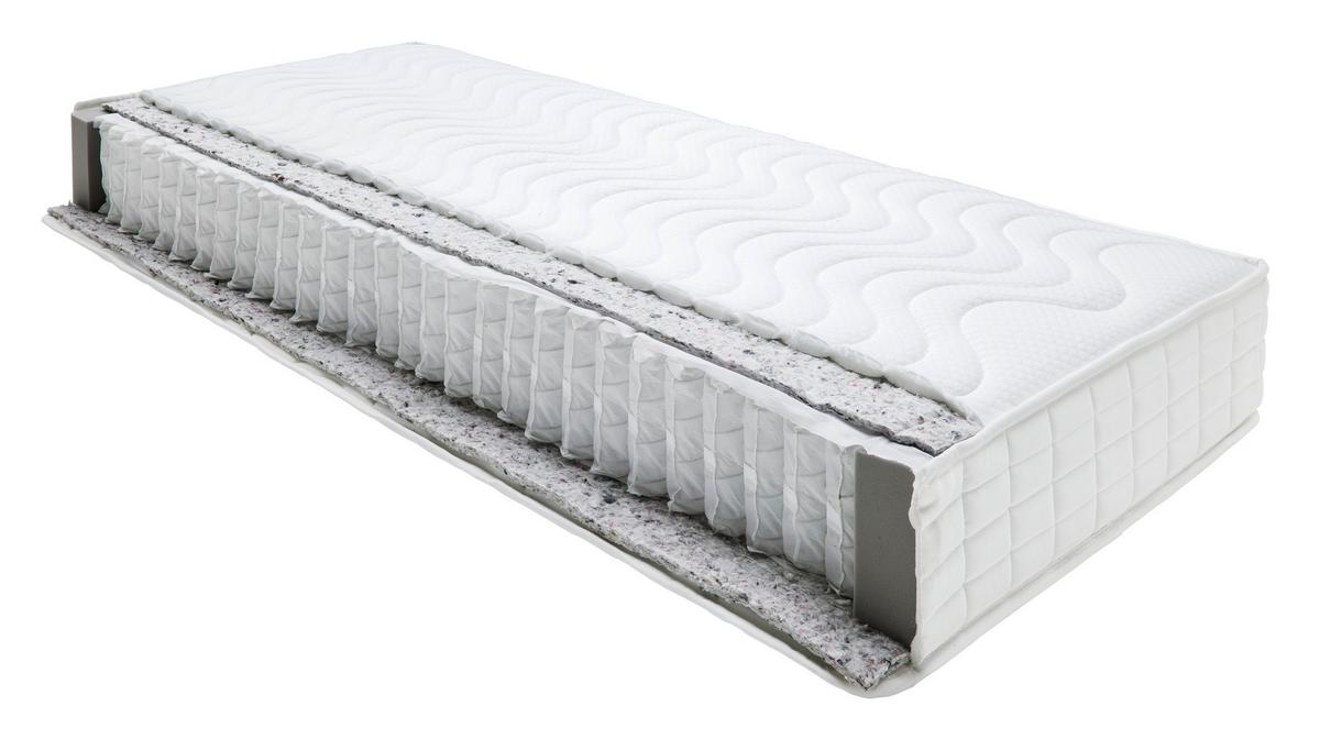 Taschenfederkernmatratze Dreamliner H3 ca. 200x200cm - Weiss, Textil (200/200cm) - Nadana