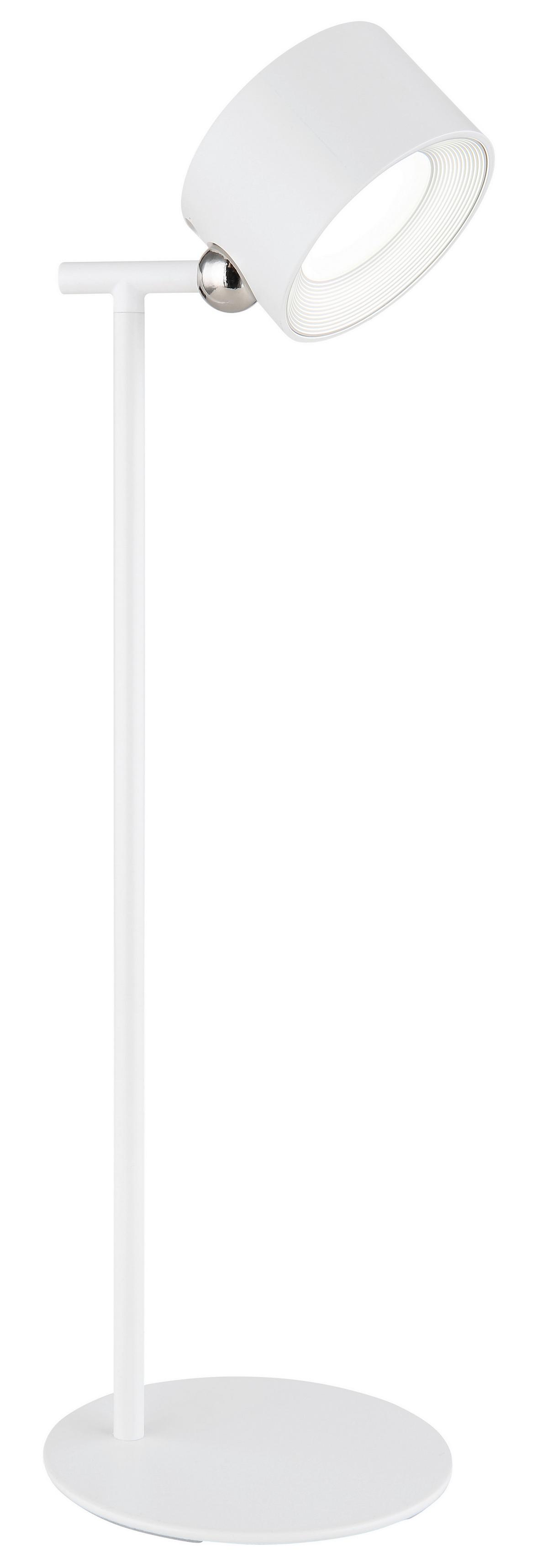 Akku-Tischleuchte Jorje Weiß max. 4,5 Watt - Weiß, KONVENTIONELL, Kunststoff/Metall (13/12/35cm) - Globo