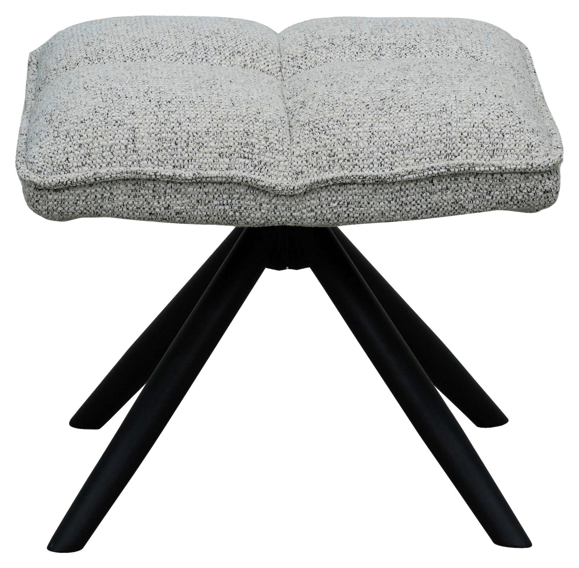 Taburet ISOLA - grej/negru, Modern, lemn/metal (50/42/43cm) - Mömax